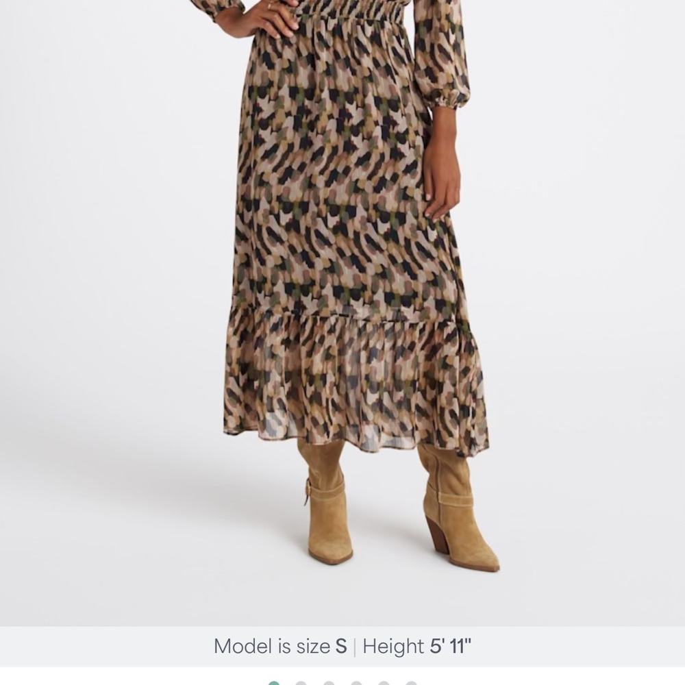 Nine Britton Multicolor Abstract Maxi Skirt